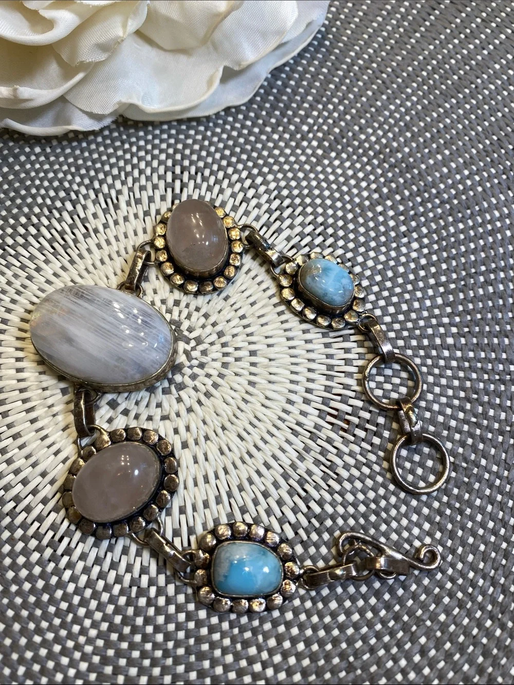Silver Tone Multi Stone Bracelet - Picture 1 of 6